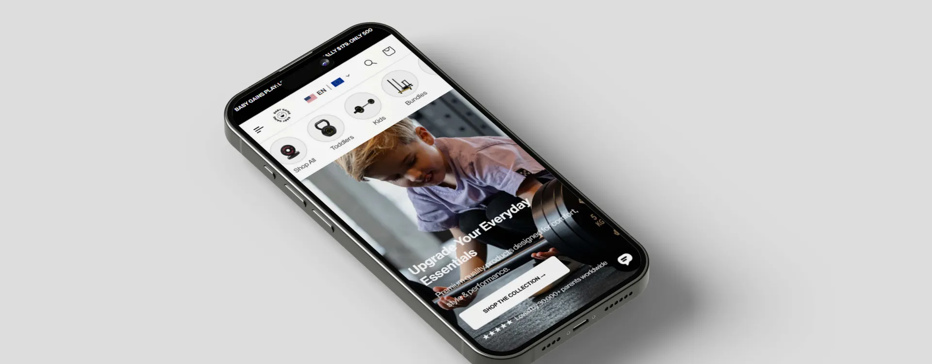 Baby Gains Mobile Application and Ordering Experience
